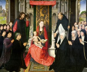 A Virgem e o Menino com São Tiago e São Domingos Apresentando os Doadores e sua Família, conhecida como a Virgem de Jacques Floreins, c.1490